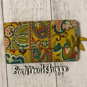 Vintage Vera Bradley Provencal Fall 2012 Trifold Magnetic Close Clutch Wallet